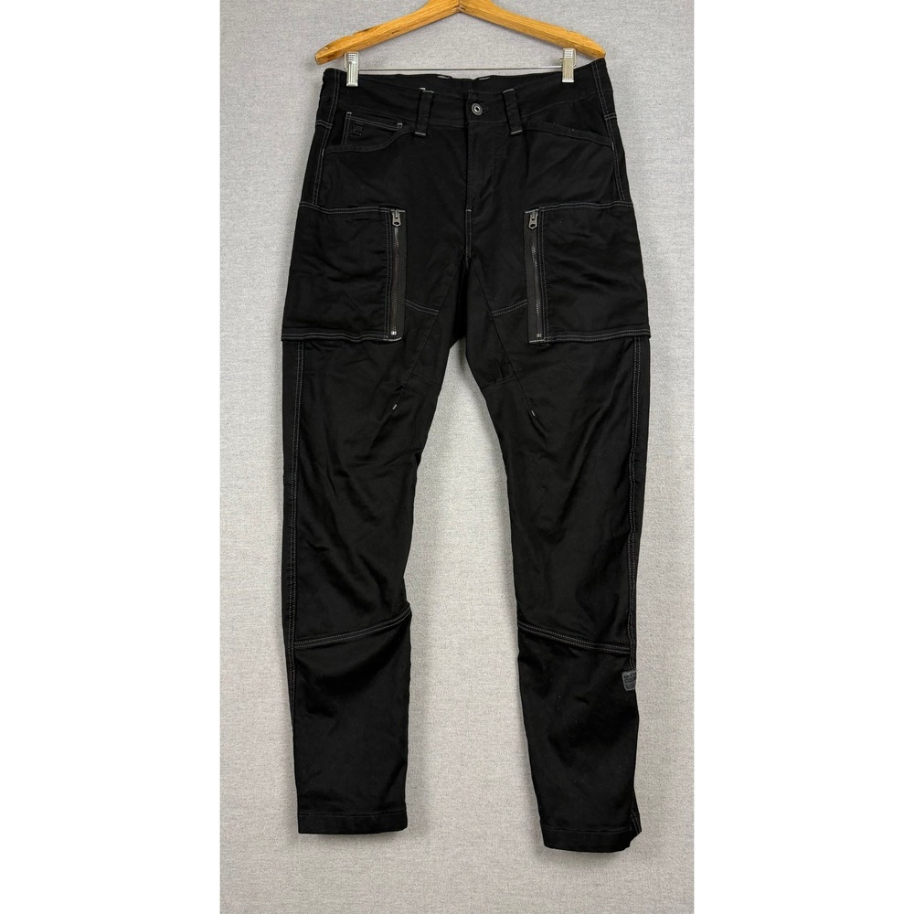 G-Star Raw Zip Pkt 3D Skinny Cargo Pants Black D21975-C105-6484 Mens 34x34 32x30